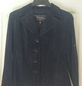 Wilson's Dark Blue Suede Jacket